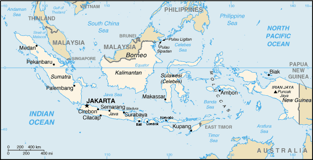 mapa indonezji